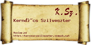 Kernács Szilveszter névjegykártya